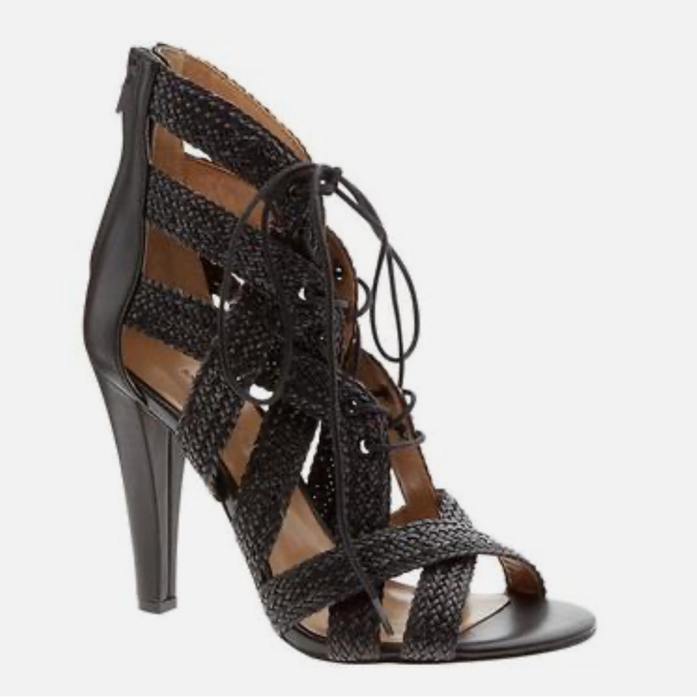 NWT/NWB Banana Republic Black Strappy Gladiator-Style Heels